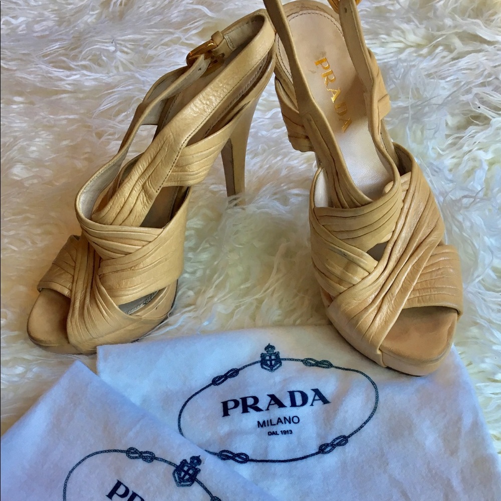 Prada High Heel Sandals - Resort Collection - Sz 7 - Picture 1 of 8